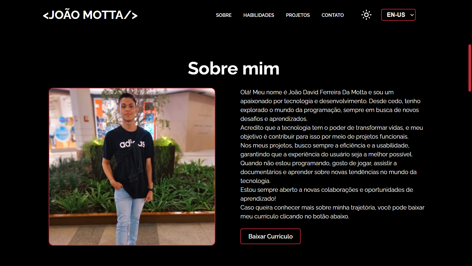 Portfólio Pessoal v1.0 - Imagem 2